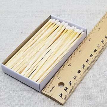 HomArt Matches in Gold Feather Box