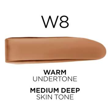 L’Oréal Paris True Match Super-Blendable Foundation, Medium Coverage Liquid Foundation Makeup, W8...