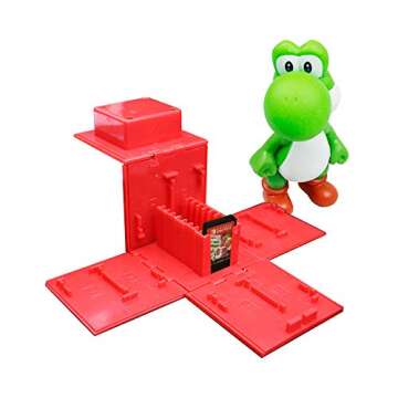 dainslef Foldable Mario Game Storage Box for Switch Game Cards Up,for Nintendo Switch Game Card Case Up to 16 Game Cards Mario-M…