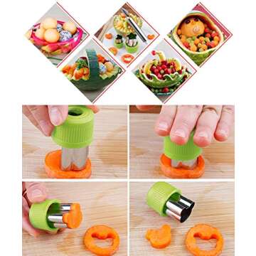 Fruit Vegetable Cutter Set with Melon Baller & Knife