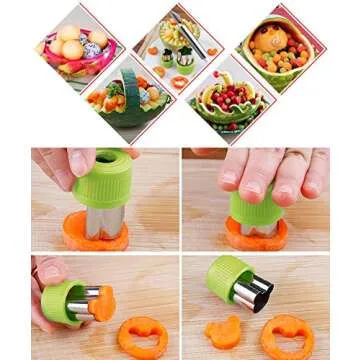 Fruit Vegetable Cutter Set with Melon Baller & Knife