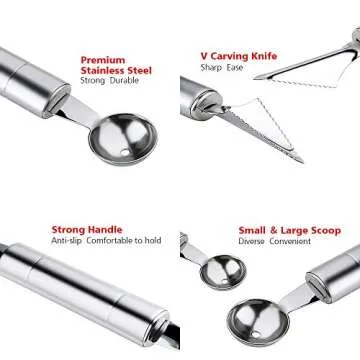 Fruit Vegetable Cutter Set with Melon Baller & Knife