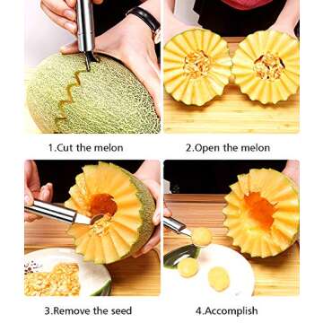 Fruit Vegetable Cutter Set with Melon Baller & Knife