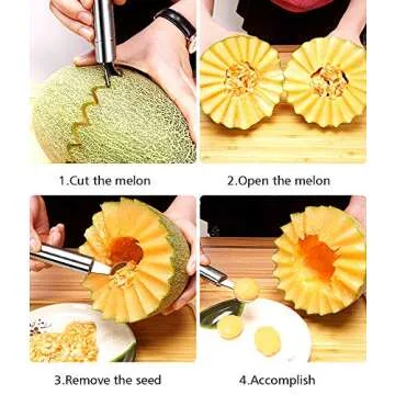 Fruit Vegetable Cutter Set with Melon Baller & Knife