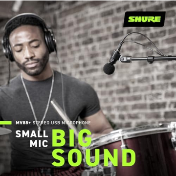 Shure MV88+ Stereo Microphone for Streaming & Recording
