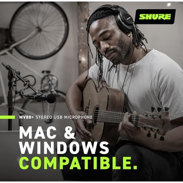 Shure MV88+ Stereo Microphone for Streaming & Recording