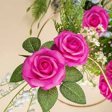 Coferset 25pcs Real Looking Artificial Rose Flowers for Decor