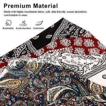 7'' Boho Wide Headbands Turban Twist Knotted Headband Floral Printed Hair Bands Sweat Workout Sport Yoga Hair Accessories for Women and Girls, 4 Pack