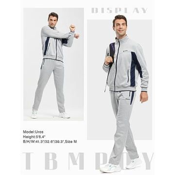 Men's Casual Athletic Jogging Tracksuit Set