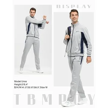 Men's Casual Athletic Jogging Tracksuit Set