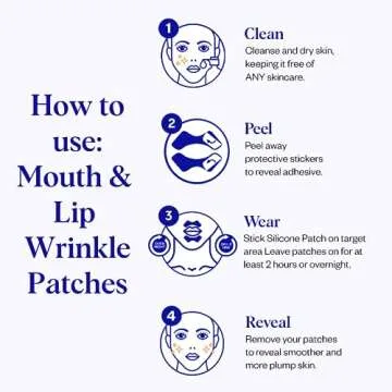 Wrinkles Schminkles Mouth & Lip Wrinkle Patch, 1-Pack, Reusable Hypoallergenic Silicone Smoothing Pads for Lip Wrinkle Prevention