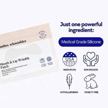 Wrinkles Schminkles Mouth & Lip Wrinkle Patch, 1-Pack, Reusable Hypoallergenic Silicone Smoothing Pads for Lip Wrinkle Prevention