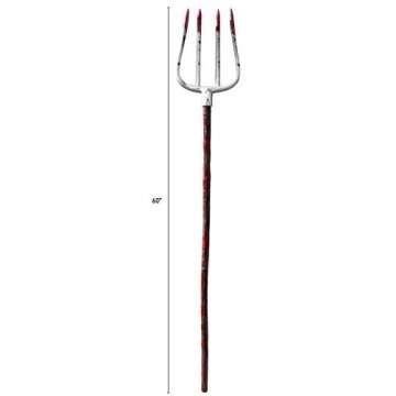 Nicky Bigs Novelties Adult Trident Staff 5pc Set King Neptune Trident Classic Costume Pitchfork Devil Trident Accessory Prop Multi