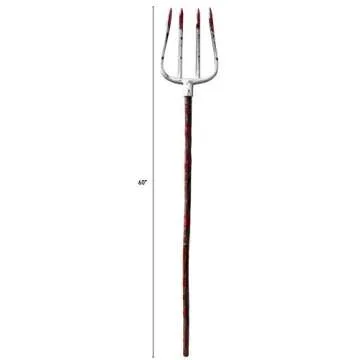 Nicky Bigs Novelties Adult Trident Staff 5pc Set King Neptune Trident Classic Costume Pitchfork Devil Trident Accessory Prop Multi