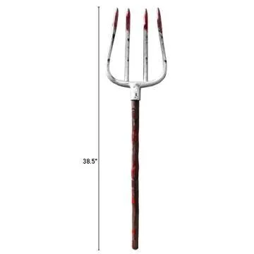 Nicky Bigs Novelties Adult Trident Staff 5pc Set King Neptune Trident Classic Costume Pitchfork Devil Trident Accessory Prop Multi