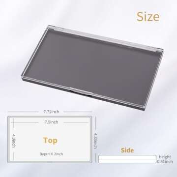 AJLTPA Magnetic Makeup Palette with Clear Top, 3Pack Empty Eyeshadow Pan Dispensing Storage Box with...