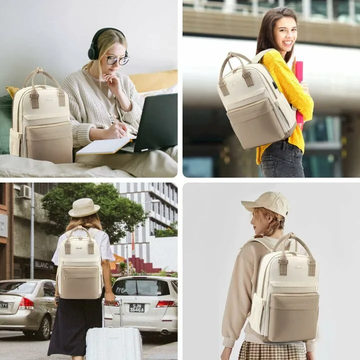 LOVEVOOK Women’s 15.6” Laptop Backpack with USB Port