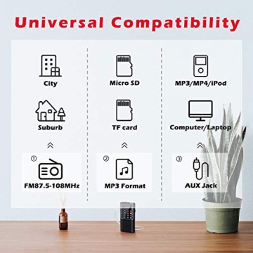 Mini Pocket FM Radio - Compact with Recorder & MP3 Player