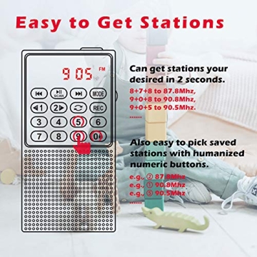 Mini Pocket FM Radio - Compact with Recorder & MP3 Player