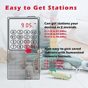 Mini Pocket FM Radio - Compact with Recorder & MP3 Player