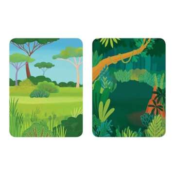 Mudpuppy Wild Mix-Up Magnetic Build-It from Includes 2 Illustrated Background Scenes & 70+ Mix and Match Magnets, Perfect for Travel Activities on The Go!, Ages 4+
