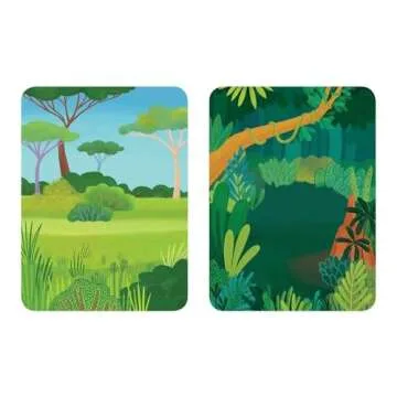 Mudpuppy Wild Mix-Up Magnetic Build-It from Includes 2 Illustrated Background Scenes & 70+ Mix and Match Magnets, Perfect for Travel Activities on The Go!, Ages 4+