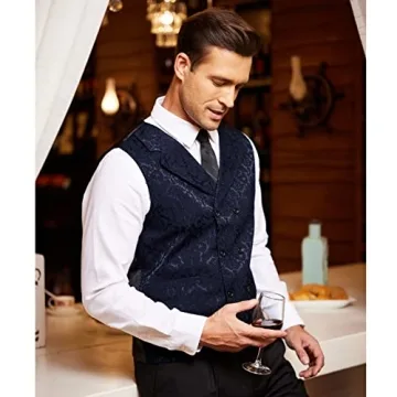 Elegant COOFANDY Double Breasted Suit Vest for Men