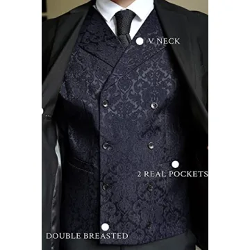 Elegant COOFANDY Double Breasted Suit Vest for Men