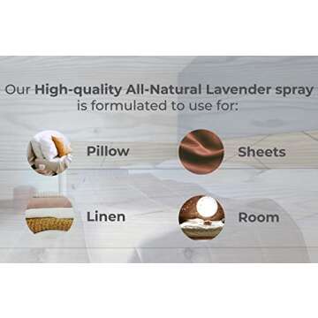 Aromasong All Natural Lavender Spray for sleep - Room & Linen Spray for Pillows and Sheets - Lavende...