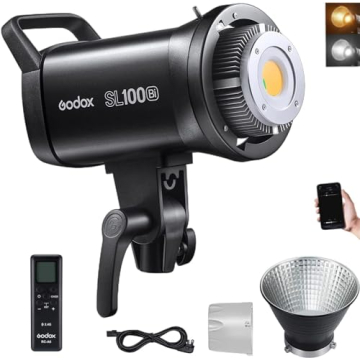 Godox SL100Bi 100W Bi-Color LED Video Light with Remote and FX Effects