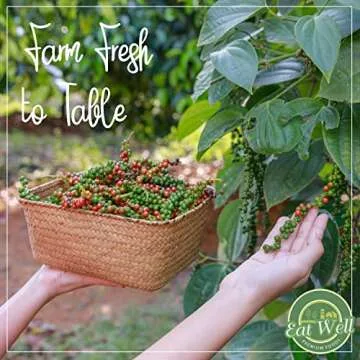 Eat Well Premium Foods Whole Black Peppercorns 12 oz and Coarse Crystal Himalayan Salt 2 lb, Salt and Coarse Pepper Corns and Grain Himalayan Pink Salt & Black Peppercorns for Grinder Refill