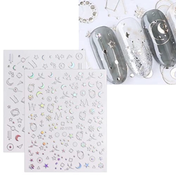 JMEOWIO Aurora Nail Art Stickers for Creative Nail Designs