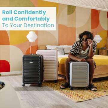 Westridge Hardshell Luggage Set - 3 Piece Set - 20" Carry-On, 24” & 28” Checked Luggage Set with...