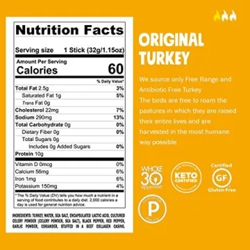 CHOMPS Grass Fed Jerky Sticks - Keto, Gluten Free Snacks