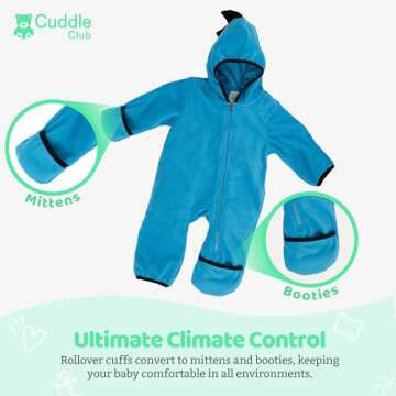 Fleece Baby Bunting Bodysuit for Cozy Infant Adventures