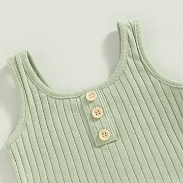 MOREELUCK Baby Girl Summer Outfit 2PCS Set