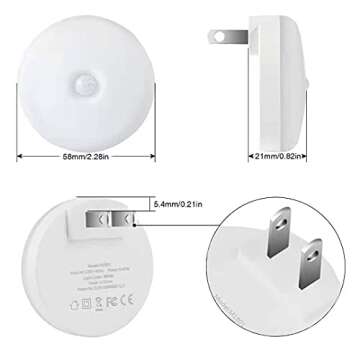 Amber LED Motion Sensor Night Lights, Movement Detection Nightlight Plug in, Energy Efficient, Slim,...
