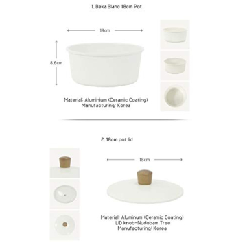 MH Beka IH Induction Blanc Cookware Set of 4 for Effortless Cooking