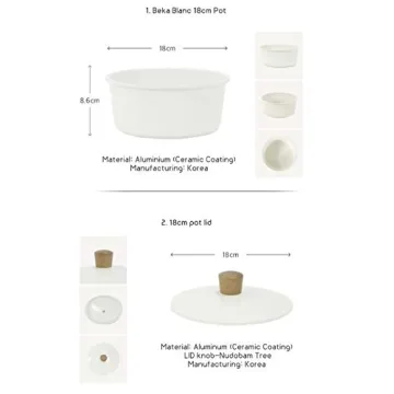 MH Beka IH Induction Blanc Cookware Set of 4 for Effortless Cooking