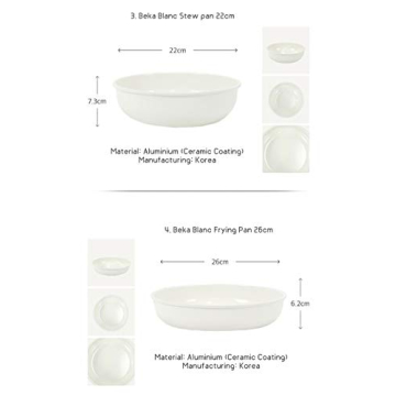 MH Beka IH Induction Blanc Cookware Set of 4 for Effortless Cooking