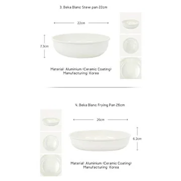 MH Beka IH Induction Blanc Cookware Set of 4 for Effortless Cooking