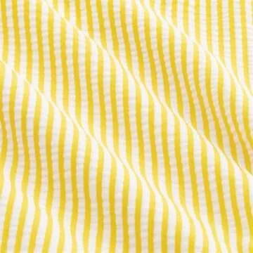 Stylish Yellow Striped Girls' Two-Piece Tankini Swimsuit