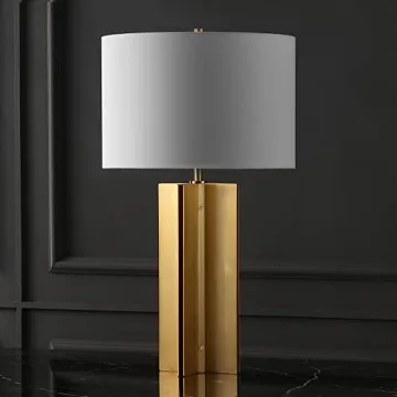Stylish SAFAVIEH Gold/White Table Lamp for Home Decor