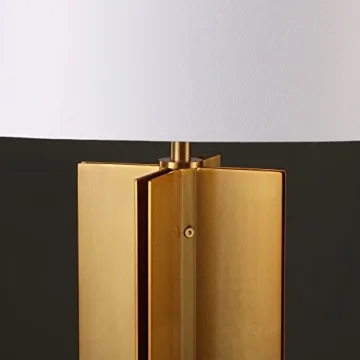 Stylish SAFAVIEH Gold/White Table Lamp for Home Decor