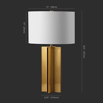 Stylish SAFAVIEH Gold/White Table Lamp for Home Decor
