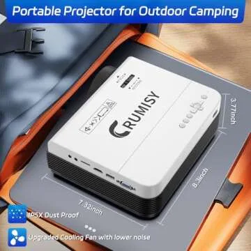 Mini Projector with WiFi and Bluetooth, 4K Decode Indoor Outdoor Use Native 1080P Video Game Projector with HIFI Speakers, 400 ANSI 300'' Cast 50% Zoom Phone Mirror for HDMI/IOS/TV Stick/PS5