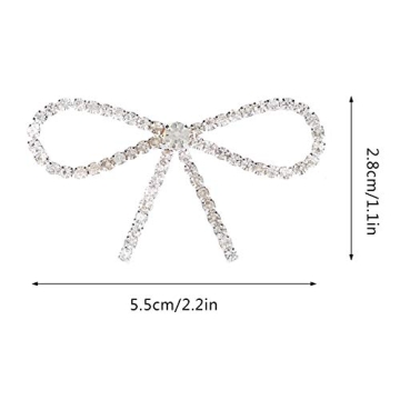 Elegant Sliver Rhinestone Bow Brooches Set for All Occasions