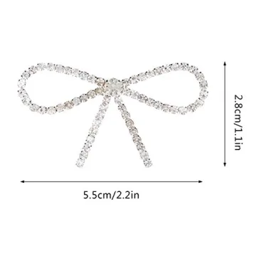 Elegant Sliver Rhinestone Bow Brooches Set for All Occasions