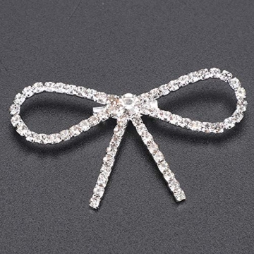Elegant Sliver Rhinestone Bow Brooches Set for All Occasions