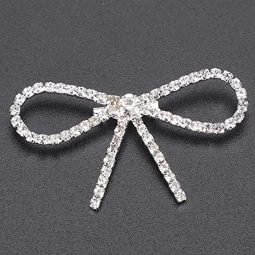 Elegant Sliver Rhinestone Bow Brooches Set for All Occasions